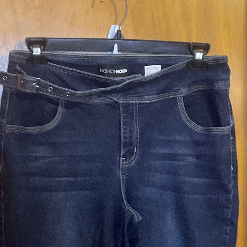 Fashion Nova Women's Dark Indigo Skinny Jeans